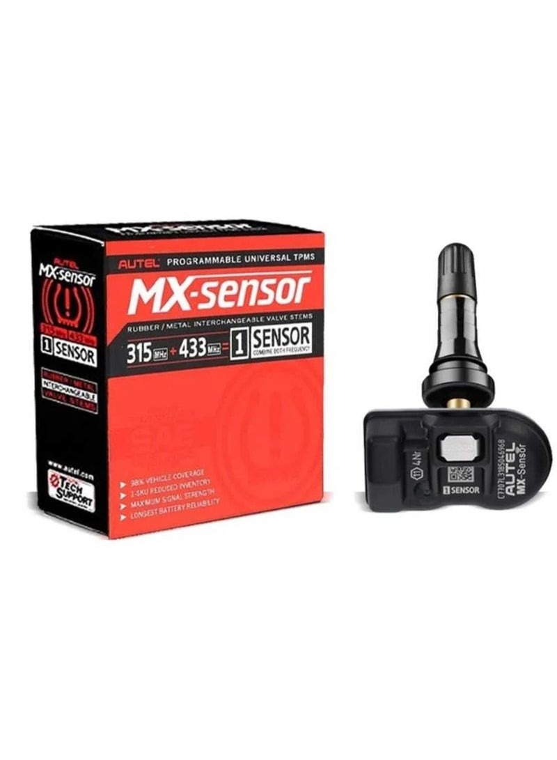 Autel MX-Sensor 315MHz + 433MHz Universal TPMS Sensor - 2-in-1 Programmable Tire Pressure Sensor, 98% Vehicle Coverage (Rubber Valve) - Image 3